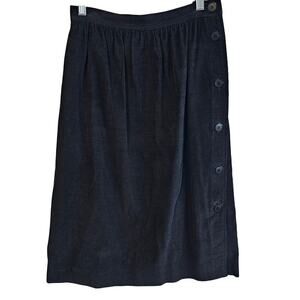 Vintage Prophecy Skirt Womens Small Black 80s Corduroy Whimsigoth Retro Preppy